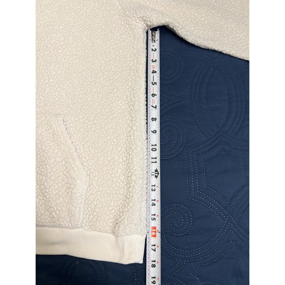 WONDERSHOP AT TARGET Women's Winter White Fuzzy Fleece Hoodie w/Ears L - Picture 7 of 11